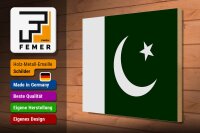 Holzschild Flagge Pakistans 40x30cm Flag of Pakistan