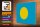 Holzschild Flagge Palaus 40x30cm Flag of Palau