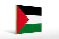Holzschild Flagge Palästinas 40x30cm Flag of Palestine