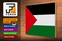Holzschild Flagge Palästinas 40x30cm Flag of Palestine