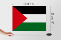 Holzschild Flagge Palästinas 40x30cm Flag of Palestine