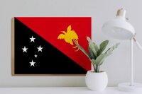 Holzschild Flagge Papua?Neuguinea 40x30cm Papua New Guinea