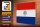 Holzschild Flagge Paraguays 40x30cm Flag of Paraguay
