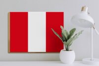 Holzschild Flagge Perus 40x30cm Flag of Peru