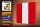 Holzschild Flagge Perus 40x30cm Flag of Peru