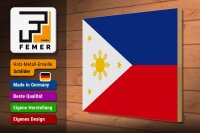 Holzschild Flagge Philippinen 40x30cm Flag of Philippines