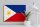 Holzschild Flagge Philippinen 40x30cm Flag of Philippines