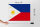 Holzschild Flagge Philippinen 40x30cm Flag of Philippines