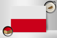 Holzschild Flagge Polens 40x30cm Flag of Poland