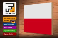 Holzschild Flagge Polens 40x30cm Flag of Poland
