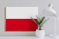 Holzschild Flagge Polens 40x30cm Flag of Poland