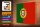 Holzschild Flagge Portugals 40x30cm Flag of Portugal
