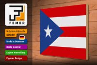 Holzschild Flagge Puerto Ricos 40x30cm Flag of Puerto Rico
