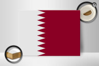 Holzschild Flagge Katars 40x30cm Flag of Qatar