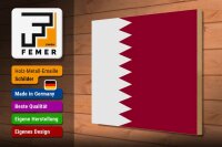 Holzschild Flagge Katars 40x30cm Flag of Qatar