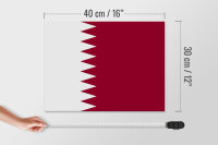 Holzschild Flagge Katars 40x30cm Flag of Qatar