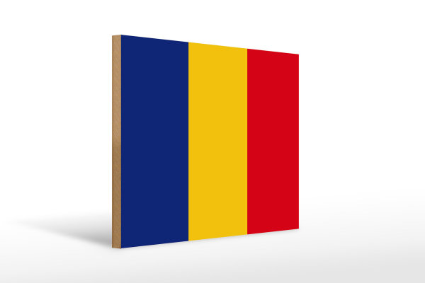 Holzschild Flagge Rumäniens 40x30cm Flag of Romania