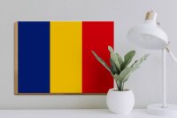 Holzschild Flagge Rumäniens 40x30cm Flag of Romania