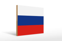 Holzschild Flagge Russlands 40x30cm Flag of Russia