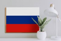 Holzschild Flagge Russlands 40x30cm Flag of Russia