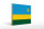 Holzschild Flagge Ruandas 40x30cm Flag of Rwanda