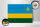 Holzschild Flagge Ruandas 40x30cm Flag of Rwanda