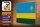 Holzschild Flagge Ruandas 40x30cm Flag of Rwanda