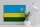Holzschild Flagge Ruandas 40x30cm Flag of Rwanda