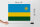 Holzschild Flagge Ruandas 40x30cm Flag of Rwanda