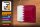 Blechschild Flagge Katars 18x12cm Flag of Qatar Dekoration