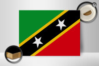 Holzschild Flagge St. Kitts und Nevis 40x30cm Saint Kitts