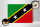 Holzschild Flagge St. Kitts und Nevis 40x30cm Saint Kitts