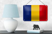 Blechschild Flagge Rumäniens 18x12cm Flag of Romania Dekoration