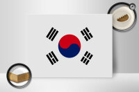 Holzschild Flagge Südkoreas 40x30cm Flag of South Korea
