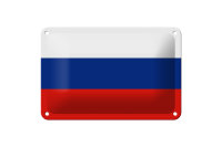 Blechschild Flagge Russlands 18x12cm Flag of Russia...
