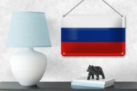 Blechschild Flagge Russlands 18x12cm Flag of Russia Dekoration