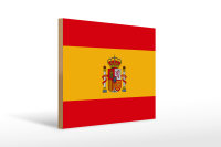 Holzschild Flagge Spaniens 40x30cm Flag of Spain