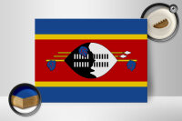 Holzschild Flagge Swasilands 40x30cm Flag of Eswatini