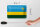 Blechschild Flagge Ruandas 18x12cm Flag of Rwanda Dekoration