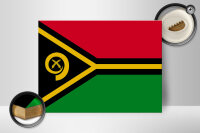 Holzschild Flagge Vanuatus 40x30cm Flag of Vanuatu