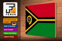 Holzschild Flagge Vanuatus 40x30cm Flag of Vanuatu