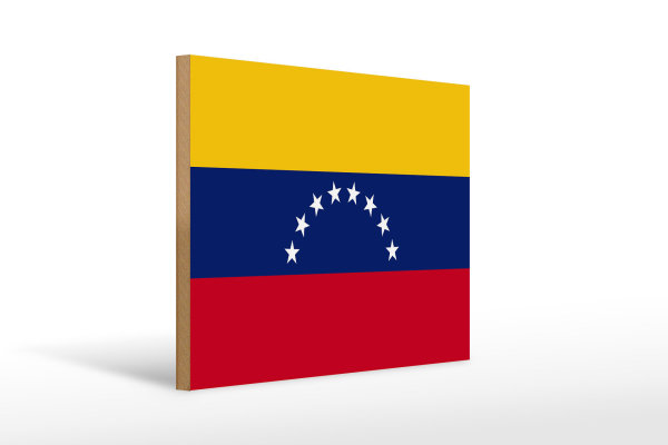 Holzschild Flagge Venezuelas 40x30cm Flag of Venezuela