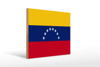 Holzschild Flagge Venezuelas 40x30cm Flag of Venezuela