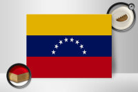 Holzschild Flagge Venezuelas 40x30cm Flag of Venezuela