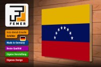Holzschild Flagge Venezuelas 40x30cm Flag of Venezuela
