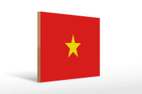 Holzschild Flagge Vietnams 40x30cm Flag of Vietnam
