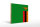 Holzschild Flagge Sambias 40x30cm Flag of Zambia