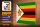 Holzschild Flagge Simbabwes 40x30cm Flag of Zimbabwe