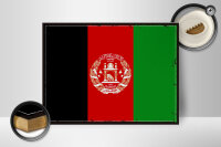 Holzschild Flagge Afghanistans 40x30cm Retro Afghanistan