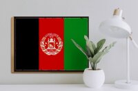 Holzschild Flagge Afghanistans 40x30cm Retro Afghanistan
